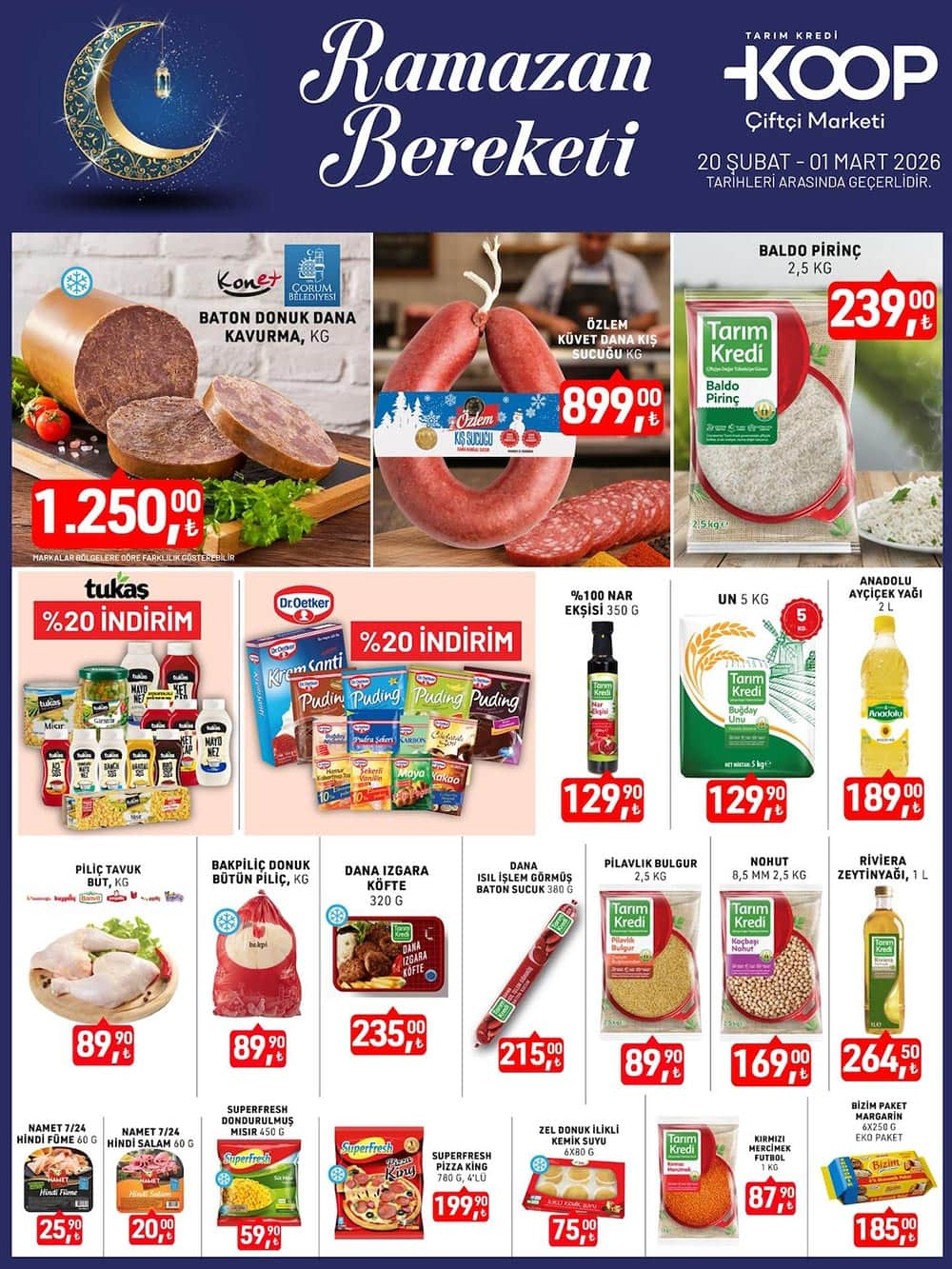 Tarım Kredi Market et ve süt ürünleri